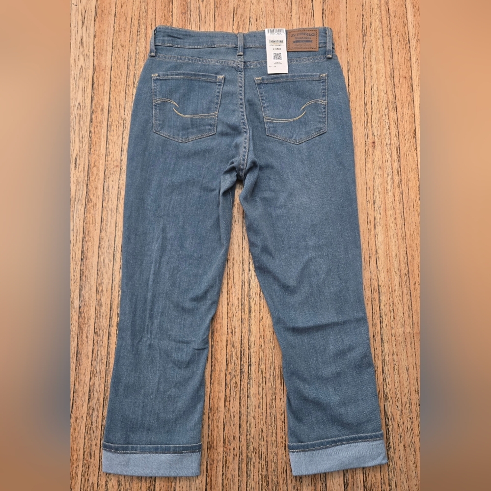 Levi Straus Signature Gold Mid Rise‎ Women Capris Size 2 W26 - Picture 11 of 14